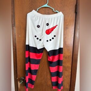 Men’s Ugly Christmas Snowman Pajama Pants